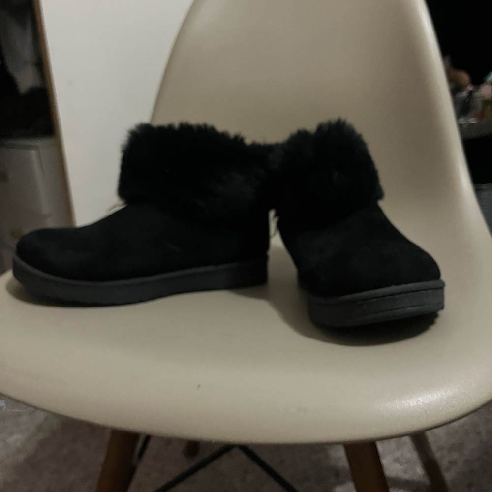 Women's Black Fur-Lined Ankle Boots